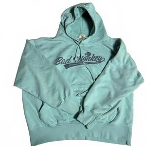 BAD MONKEY Ocean City MD SOLD OUT Light Teal Hoodie SZ M. BeachLife Preppy